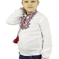 ukrainian boys embroidery red vyshyvanka geometric traditional boy's vishyvanka embroidered tshirt long ukrainian shirt