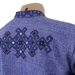 ukrainian embroidery jeans vyshyvanka for boys traditional men's embroidered tshirt ukrainian blue shirt sorochka