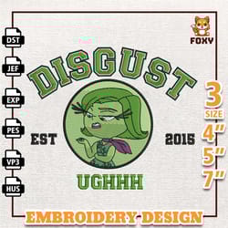today i feel all the feels inside out 2 embroidery design, inside out 2 embroidery design, disgust embroidery design, in