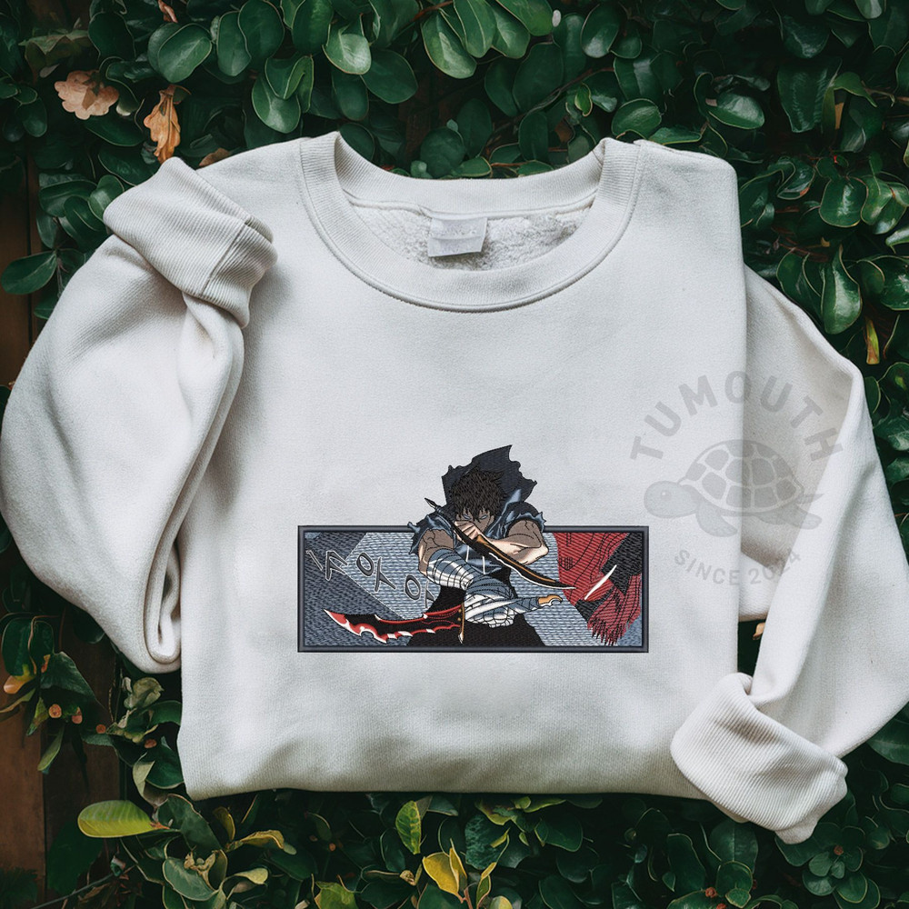 Sung Jin Woo Anime Embroidered Shirt Embroidered Anime Sweatshirt Solo Leveling Anime Embroidered S 0