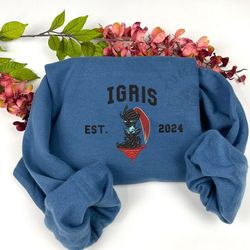 igris anime embroidered shirt, igris solo leveling anime embroidered, solo leveling embroidered sweatshirt