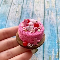 Miniature Cake Valentine's Day DollHouse Party