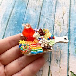 Magnet Miniature Rainbow Dollhouse Souvenir Orange Juice