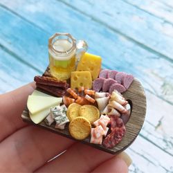 Miniature food Beer cheese board Dollhouse furniture