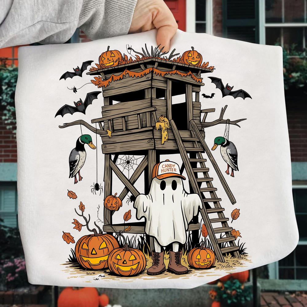 Candy Hunter PNG Camo Ghost Boys Png Halloween Camo Boys Png Candy Hunter Pumpkin Shirt Design Boys 1