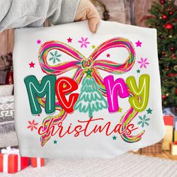 merry christmas coquette png, preppy christmas shirt png, merry and bright png, xmas png, bow christmas tree png, christ