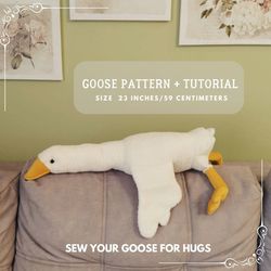 Sewing Pattern for a cuddly Goose as a PDF / Cuddly Goose for baby