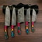 Custom Handmade Damascus Steel Kitchen Knives Set 0