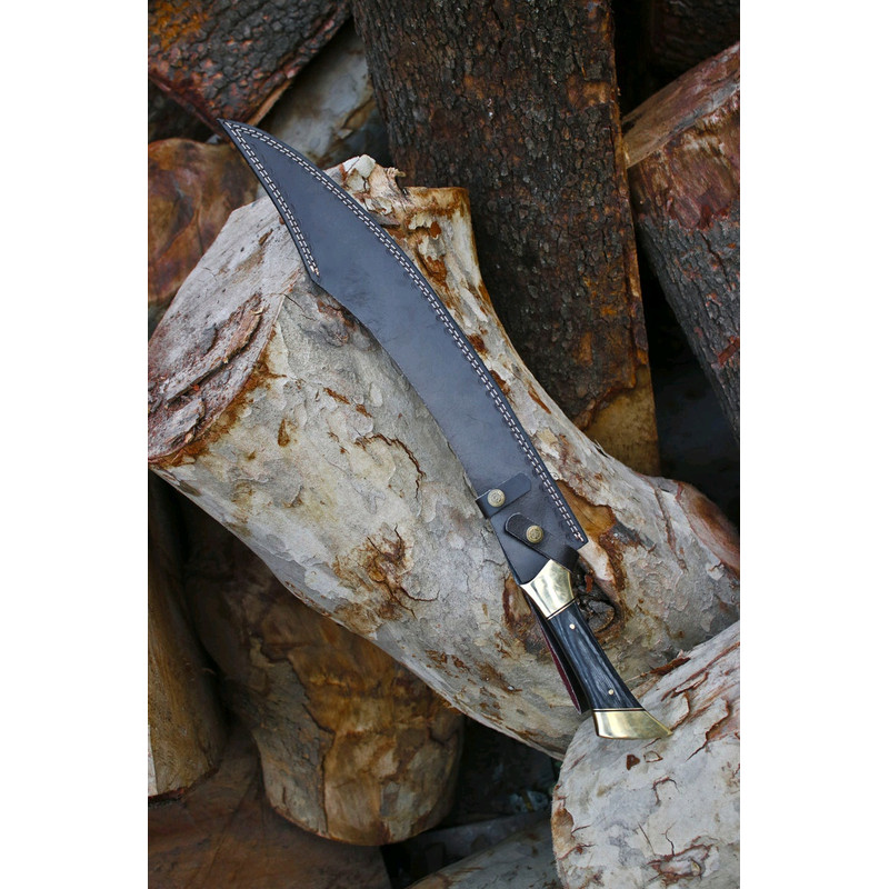 Custom Hand Forged 240 In Short Sword Machete With Sheath Full Tang 1