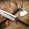 Hand Forged Viking Axe And Knife 0