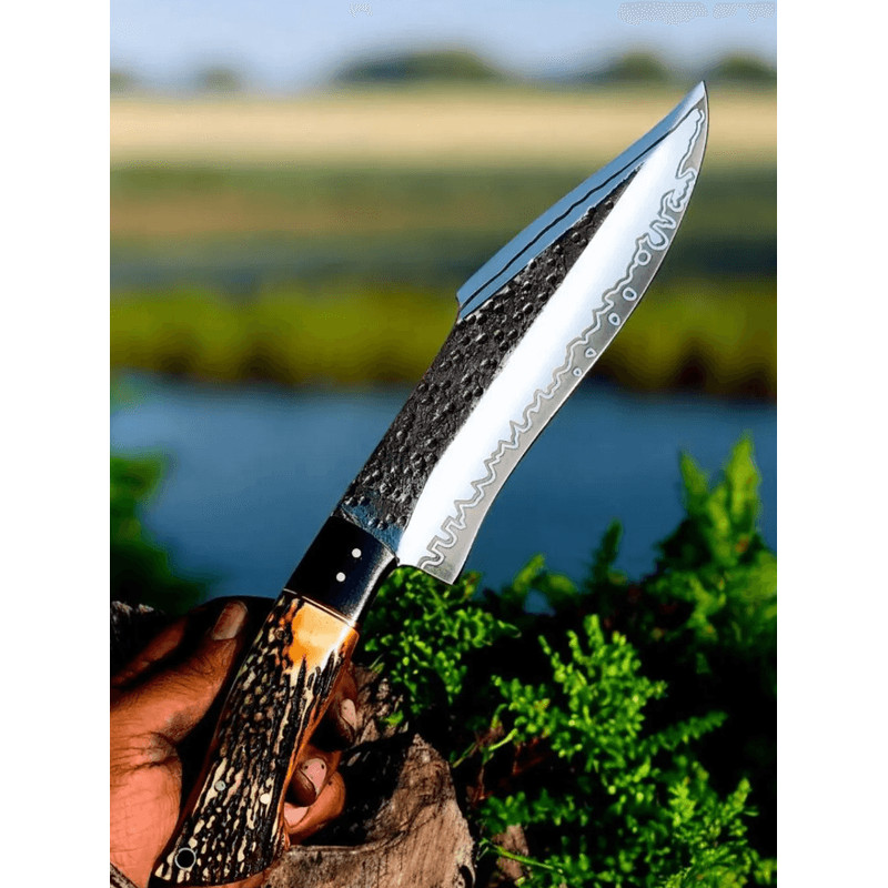 Buy Copper Damascus Hunting Bowie Knife