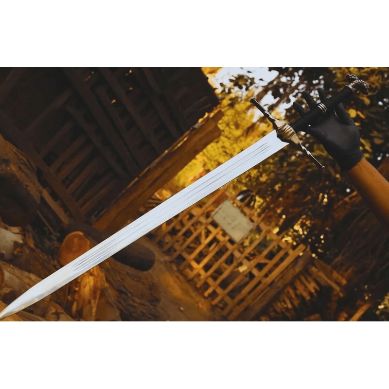 WitcherInspired Display Sword Feline Griffin Fantasy Decorative Collectible 0