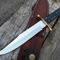 Handmade D2 Steel Bowie Knife Buffalo Horn Handle Leather Sheath Hunter Gift Husband GIFT 0