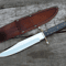 Handmade D2 Steel Bowie Knife Buffalo Horn Handle Leather Sheath Hunter Gift Husband GIFT 2