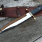 Handmade D2 Steel Bowie Knife Buffalo Horn Handle Leather Sheath Hunter Gift Husband GIFT 3