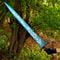 Glowing Blue Moonlight Great Sword 38 Inch Handcrafted Fantasy Collector Blade 3