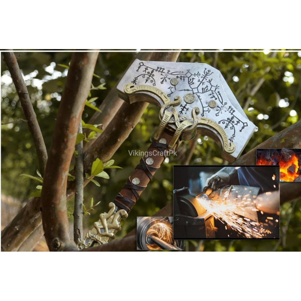 God Of War Thor Hammer 16 Inch Mjolnir Replica For Display Cosplay War Inspired Fantasy Collecti 3