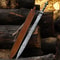 HandForged Damascus Steel Sword Custom Handmade Viking Style Full Tang Blade 0