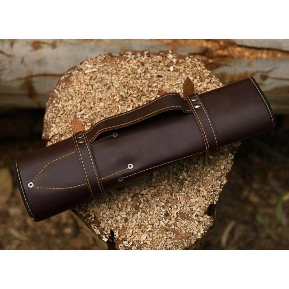 Forged Chef Knife Set 5 Piece Black Hammered Kitchen Knives With Wooden Handles 3