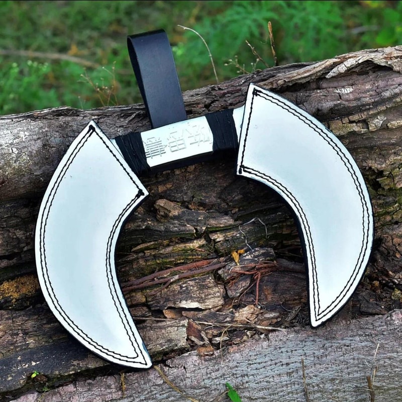 Handmade Crescent Blade Engraved VikingStyle Collectible Unique Fantasy Knife 7