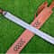 Handmade Damascus Steel Roman Gladius Sword 38 Inch Collector Blade With Leather Sheath Medieval 0