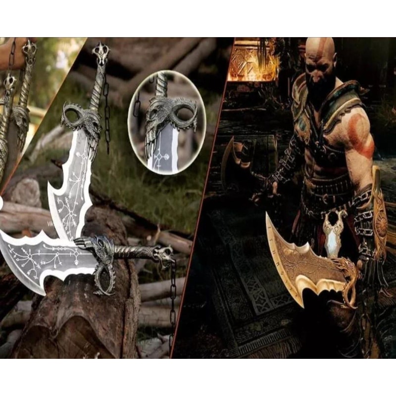 God Of War Blades Of Chaos Axe Set Cosplay Replica Gift For Him Christmas Or Anniversary Gift 2