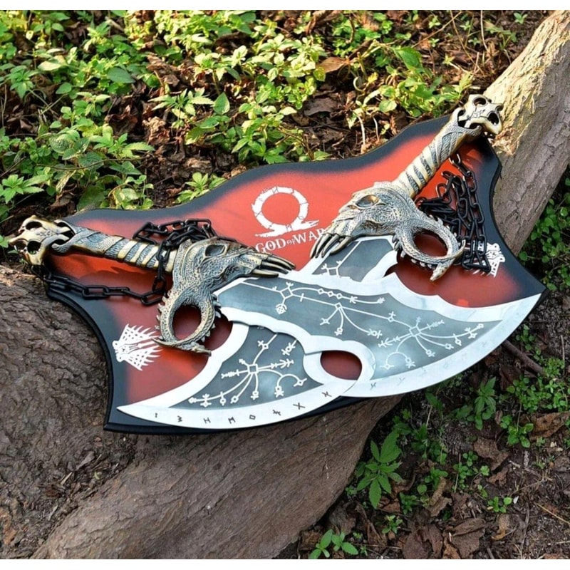 God Of War Blades Of Chaos Axe Set Cosplay Replica Gift For Him Christmas Or Anniversary Gift 3