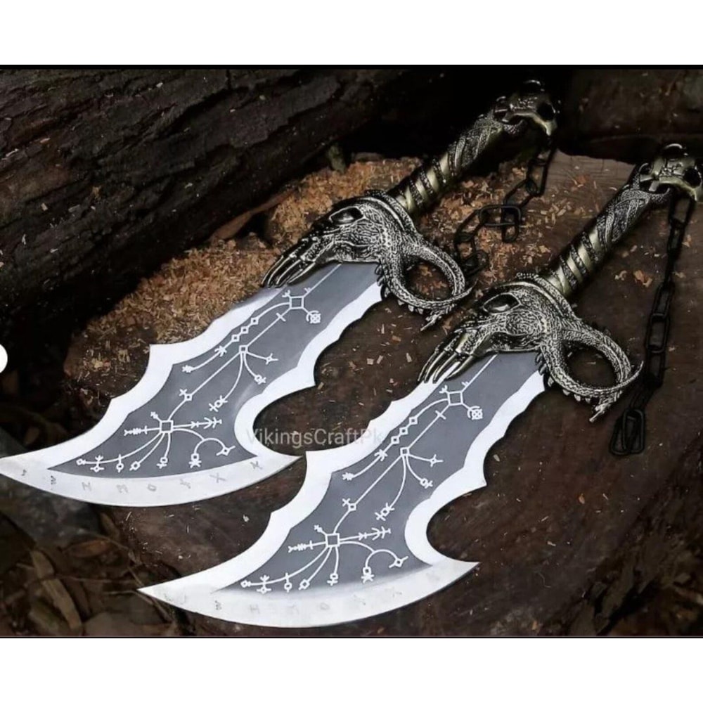 God Of War Blades Of Chaos Axe Set Cosplay Replica Gift For Him Christmas Or Anniversary Gift 4