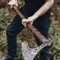 Rugged Viking Battle Axe HandForged Bearded Axe With Long Handle 1