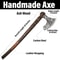 Rugged Viking Battle Axe HandForged Bearded Axe With Long Handle 0