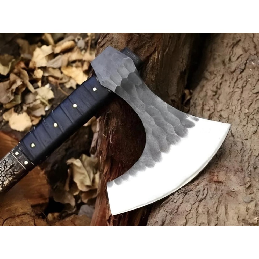 Rugged Viking Battle Axe HandForged Bearded Axe With Long Handle 5