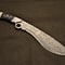 Handmade Damascus Bowie Knife Camping EDC Fixed Blade With Leather Sheath 2