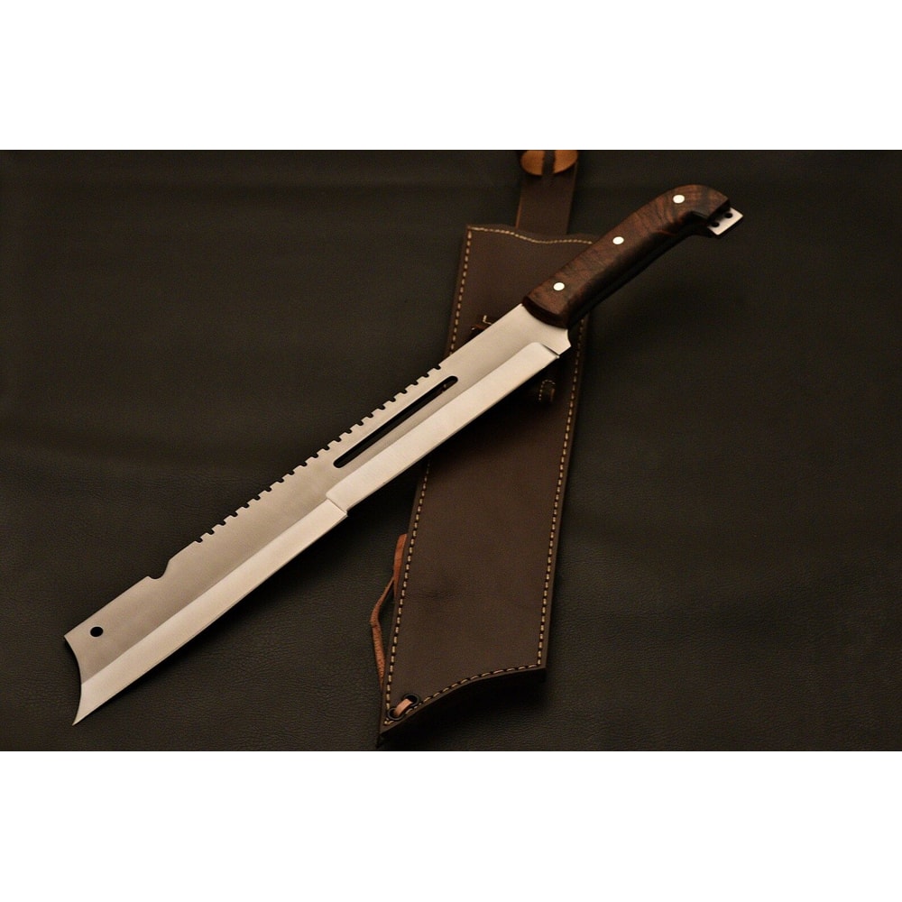 Survival Fixed Blade Knife 1095 High Carbon Steel Rosewood Grip Survival Gear Collections Outdo 1