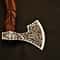 Handmade Viking Axe Etched Carbon Steel Blade With Rosewood Handle Display Piece Christmas Gift 3