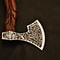 Handmade Viking Axe Etched Carbon Steel Blade With Rosewood Handle Display Piece Christmas Gift 3
