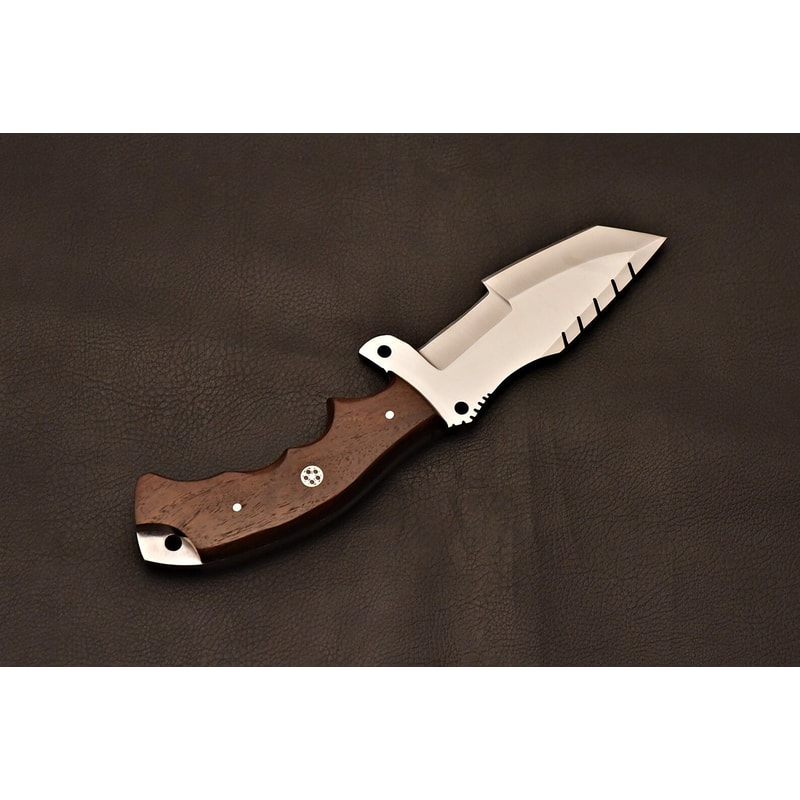 HeavyDuty Tracker Knife D2 Tool Steel Rosewood Handle Everyday Field Utility 3
