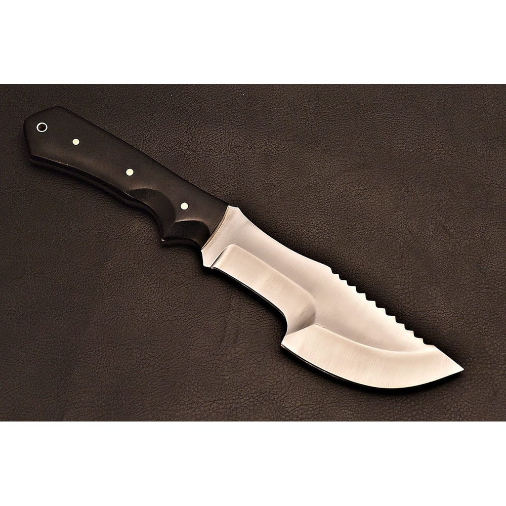 Handmade Tracker Knife 1095 High Carbon Steel Field Blade With Leather Sheath Birthday Gift Anni 0