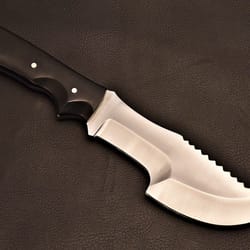 handmade tracker knife | 1095 high carbon steel field blade with leather sheath | birthday gift | anniversary gift