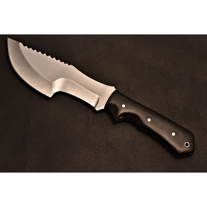 Handmade Tracker Knife 1095 High Carbon Steel Field Blade With Leather Sheath Birthday Gift Anni 1