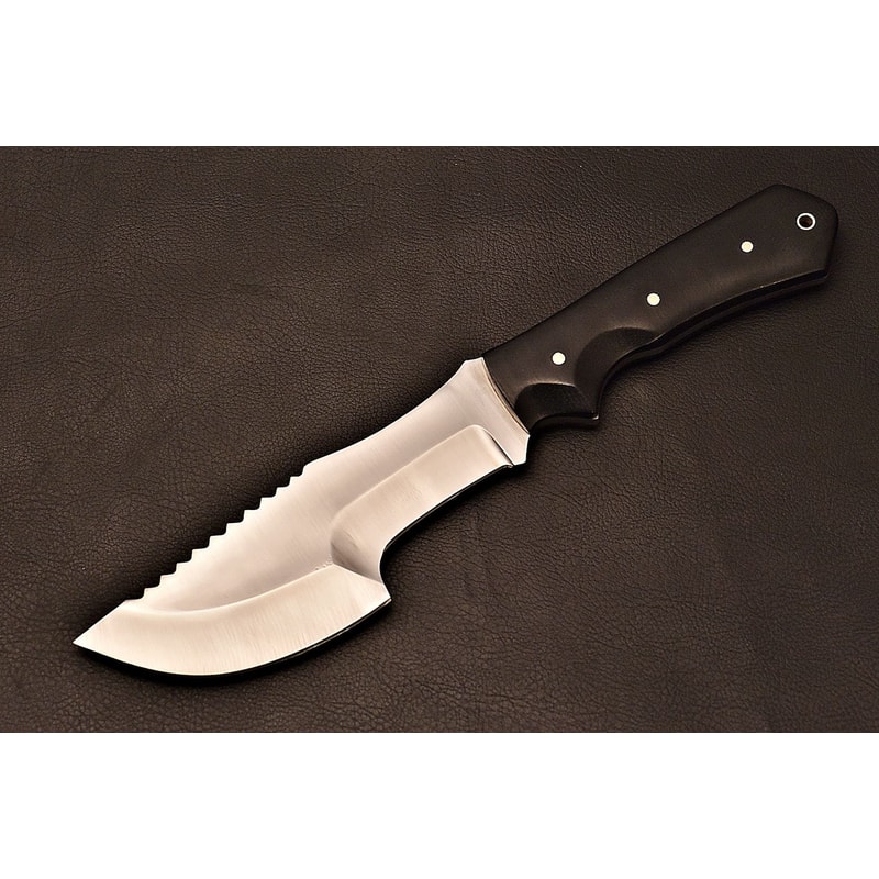 Handmade Tracker Knife 1095 High Carbon Steel Field Blade With Leather Sheath Birthday Gift Anni 2