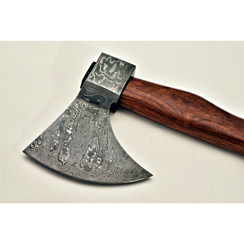 Handcrafted Damascus Tomahawk Axe Rosewood Handle Christmas Gift For Outdoorsmen Holiday Gifting 2