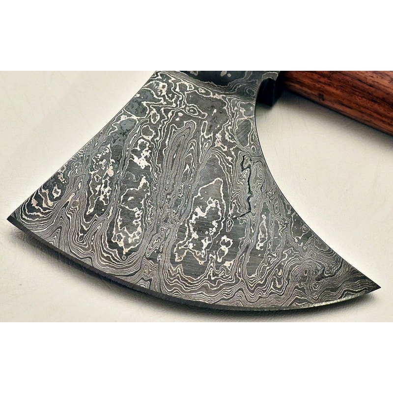 Handcrafted Damascus Tomahawk Axe Rosewood Handle Christmas Gift For Outdoorsmen Holiday Gifting 4