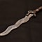 Artisan Damascus Steel Sword Unique Wavy Blade Collectible Anniversary Gifts Room Showcases 4