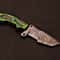 Artisan Damascus Tracker Knife Green Hardwood Handle Fixed Blade Anniversary Gifts 6