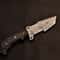 Luxury Handmade Damascus Tracker Gray Wood Handle Collectible Knife 2