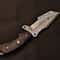 Luxury Handmade Damascus Tracker Gray Wood Handle Collectible Knife 4