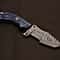 Luxury Handmade Damascus Tracker Blue Wood Handle Collectible Knife 3
