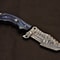 Luxury Handmade Damascus Tracker Blue Wood Handle Collectible Knife 6