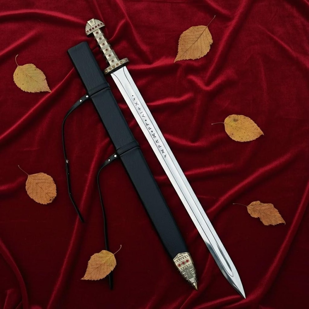 Ragnar Lothbrok Viking Sword 35 Handmade Medieval Sword With Scabbard Gift Warrior Sword History 2