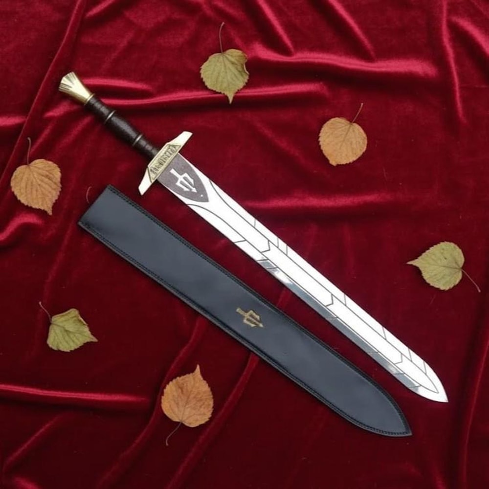 Handmade Riptide Sword Percy Jackson Replica 30 Fantasy Sword With Leather Sheath 1